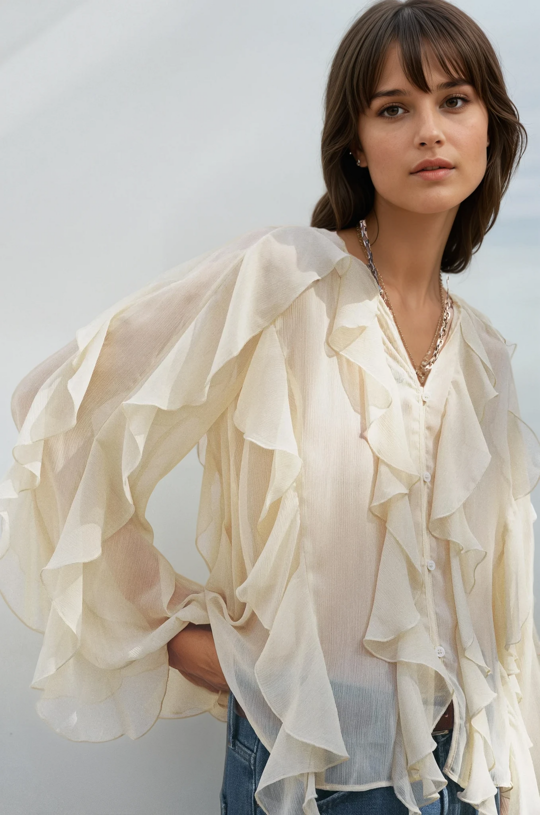 Pilar | Blusa con volantes