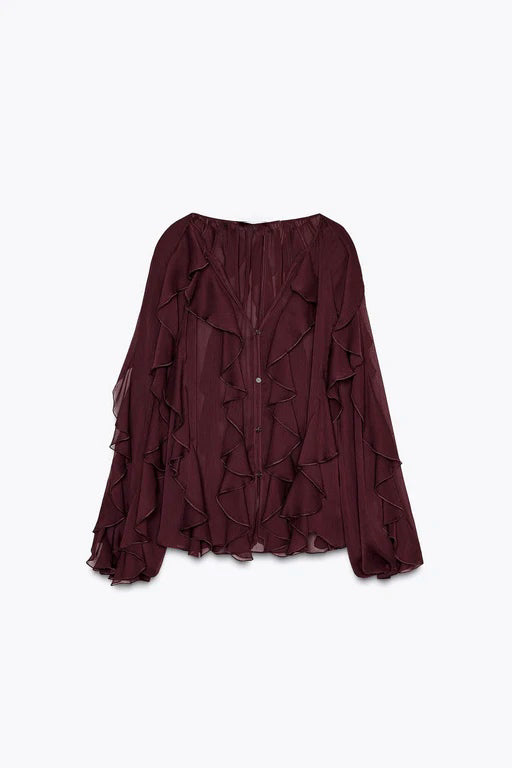 Pilar | Blusa con volantes
