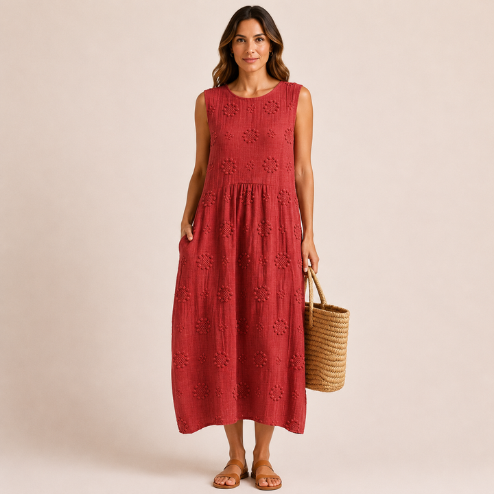 Elara | Vestido Midi Sin Mangas
