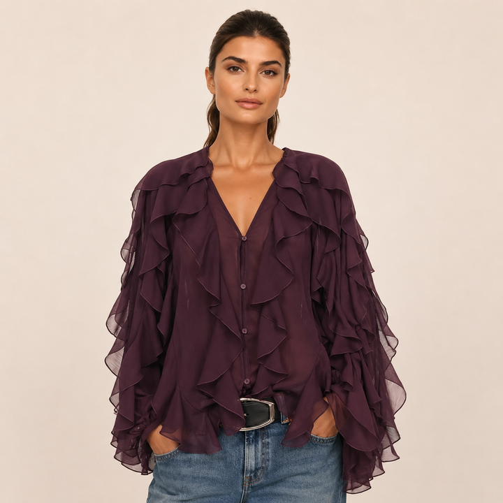 Pilar | Blusa con volantes