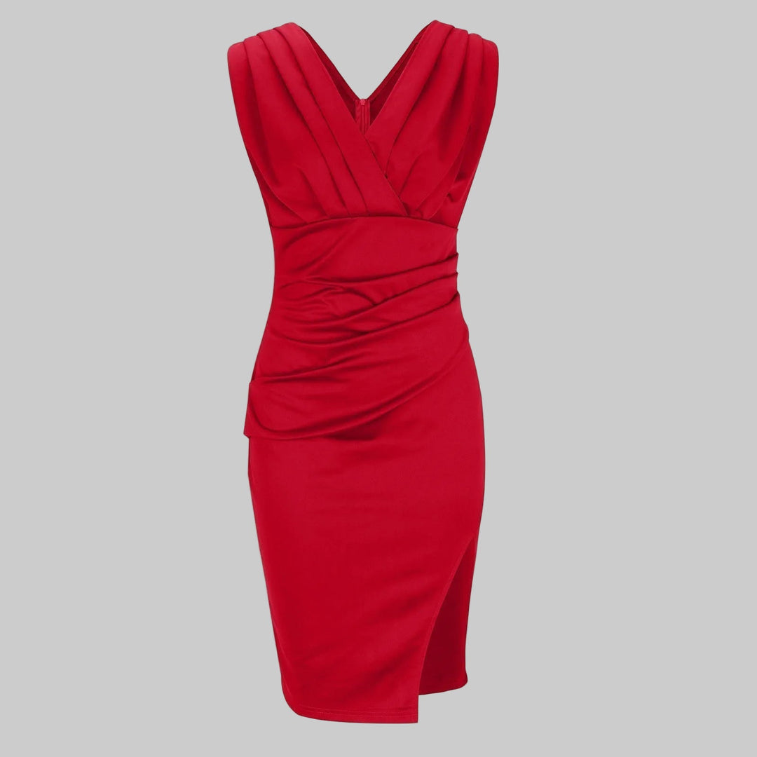 Brenda | Vestido ajustado con cuello en V