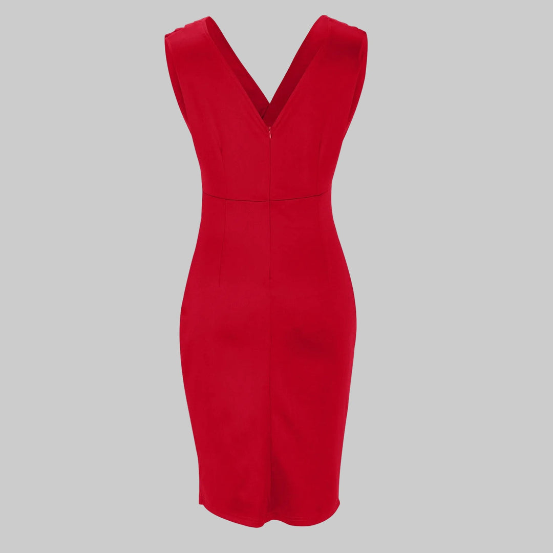 Brenda | Vestido ajustado con cuello en V