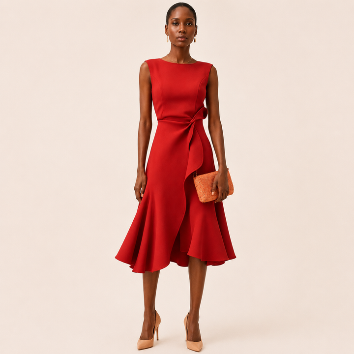 Juliette | Vestido Midi Drapeado