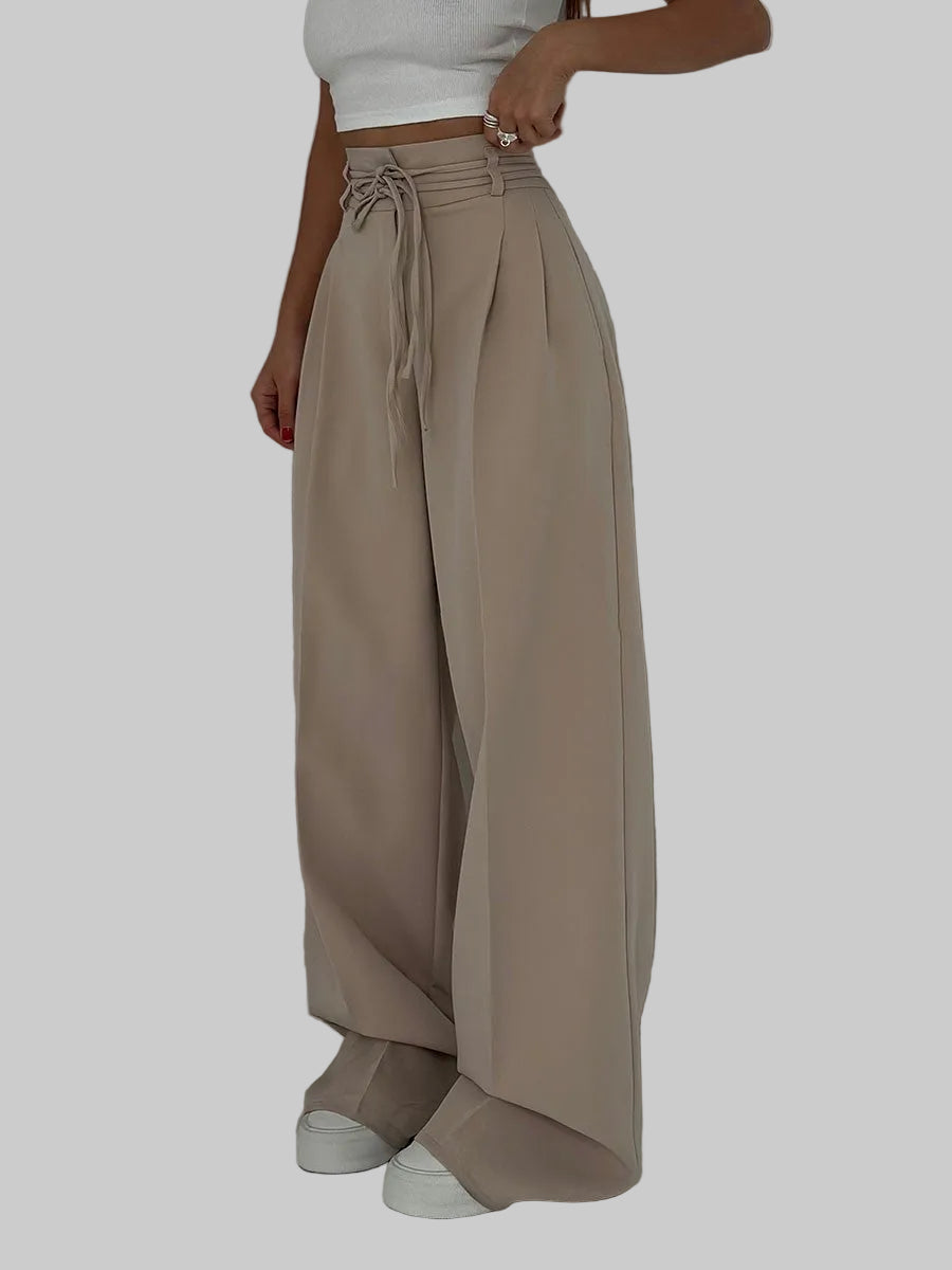 Stefania | Pantalón de tiro alto y pierna ancha