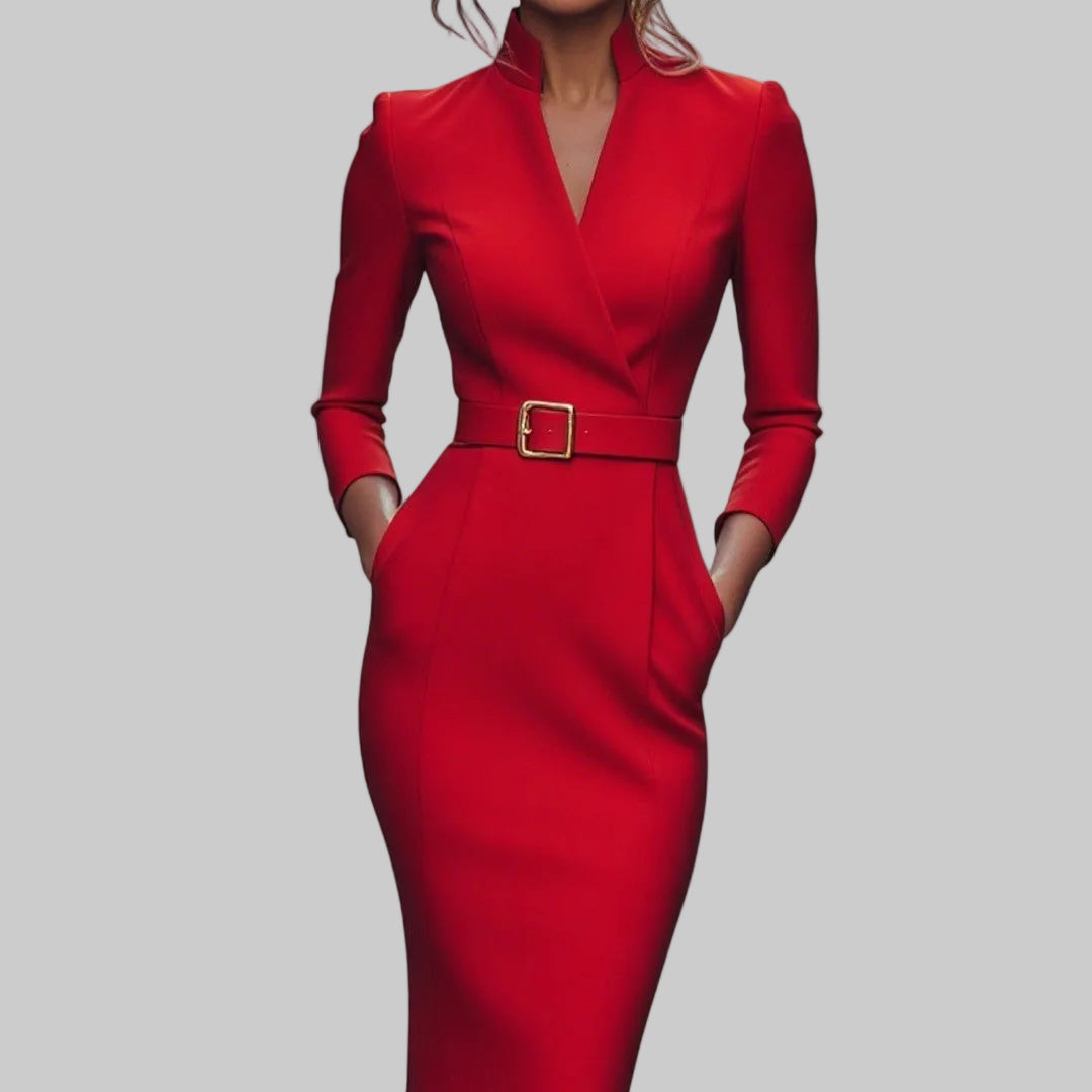 Mandarín | Elegante vestido negro