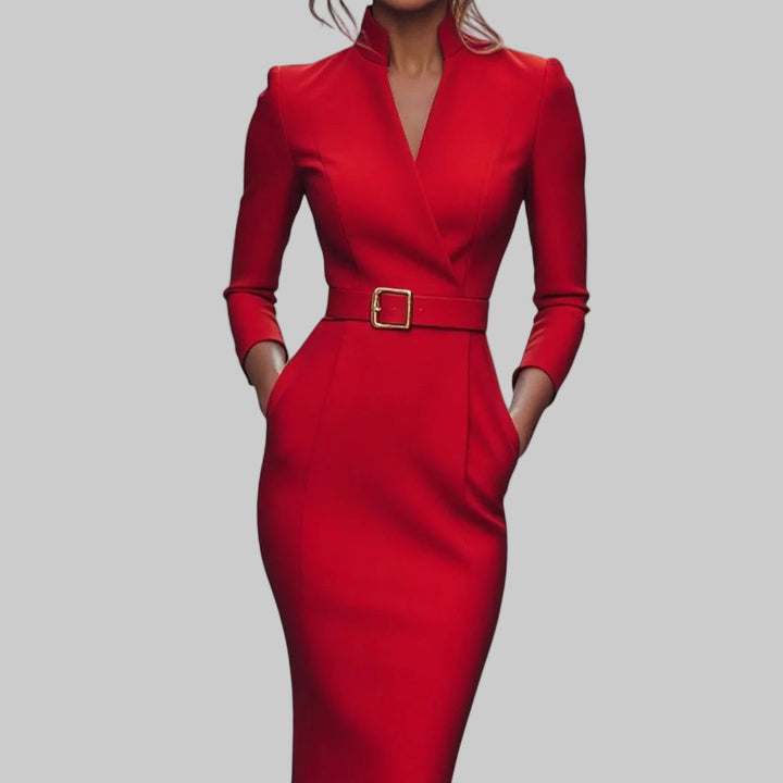 Mandarín | Elegante vestido negro