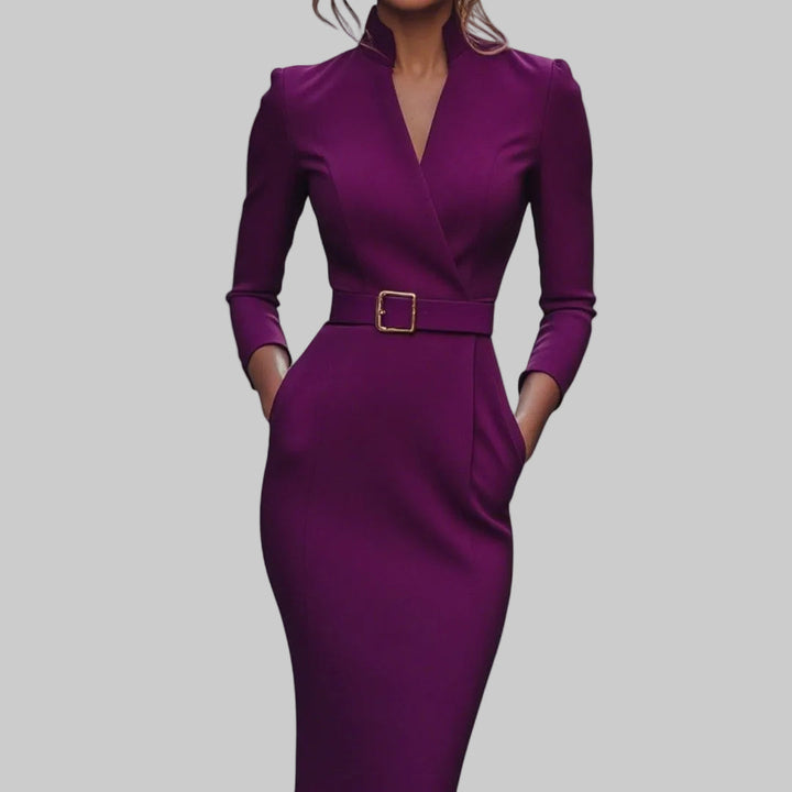 Mandarín | Elegante vestido negro