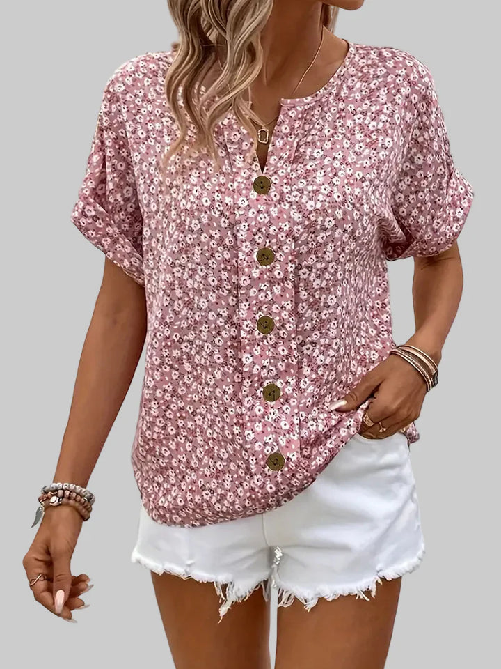 Izabella | Blusa elegante con estampado floral