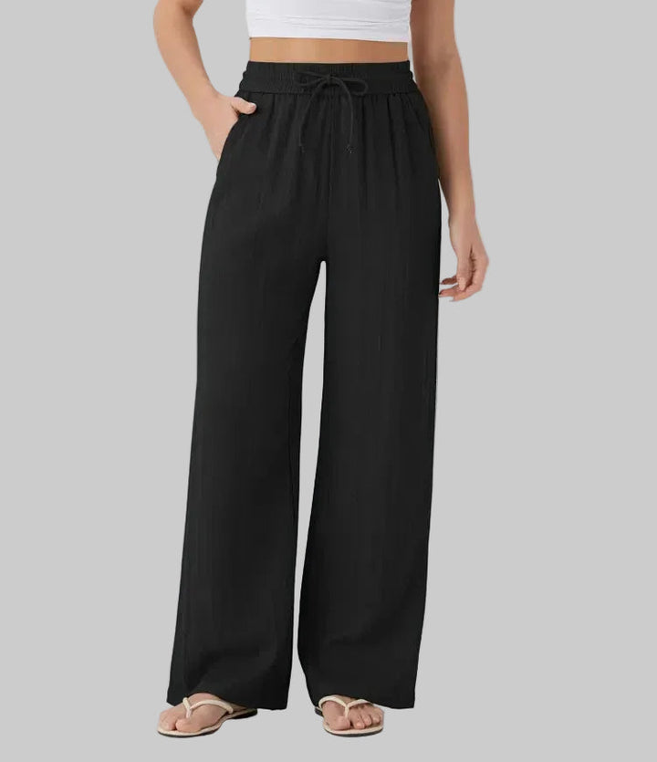 Zafeiria | Elegantes Pantalones de Lino