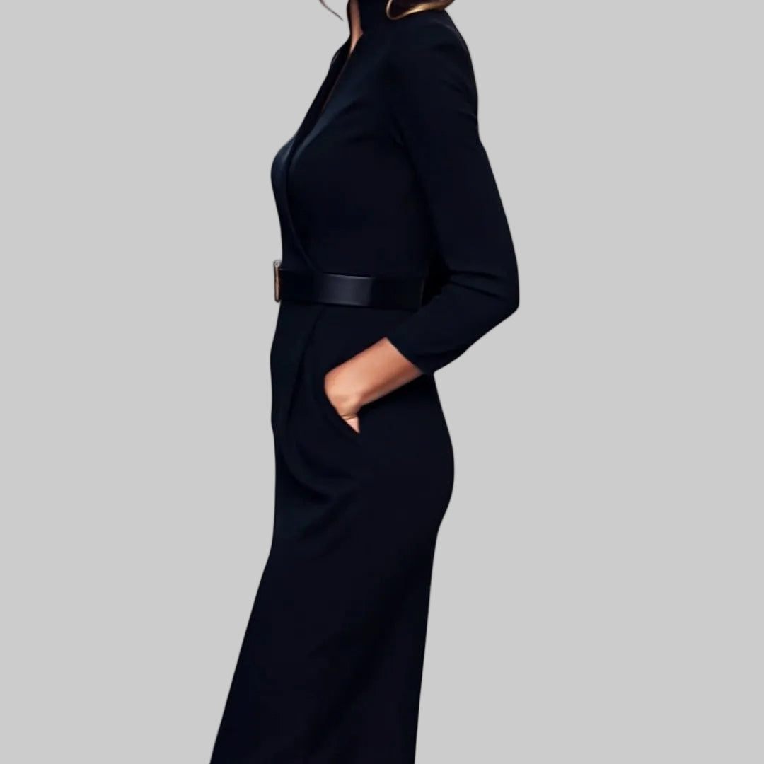 Mandarín | Elegante vestido negro