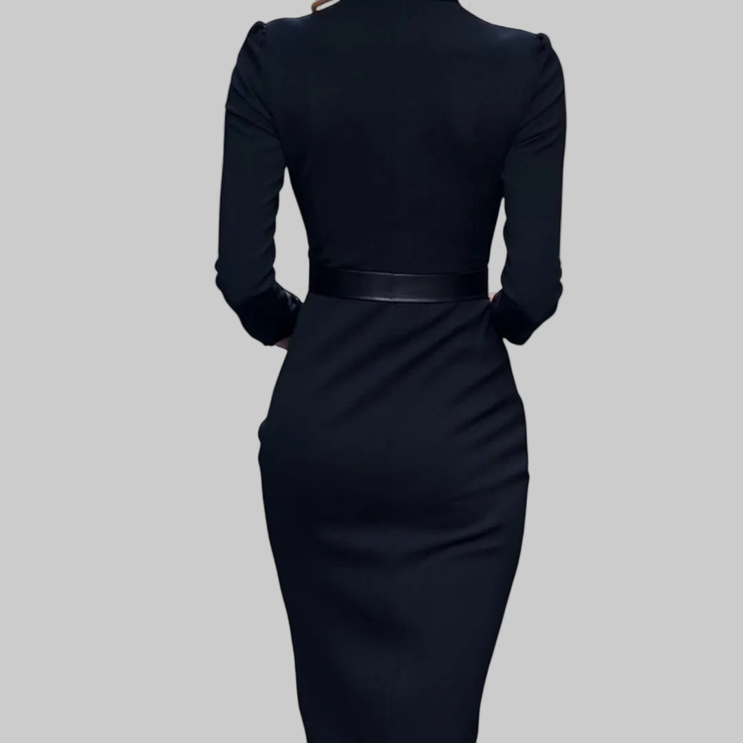 Mandarín | Elegante vestido negro