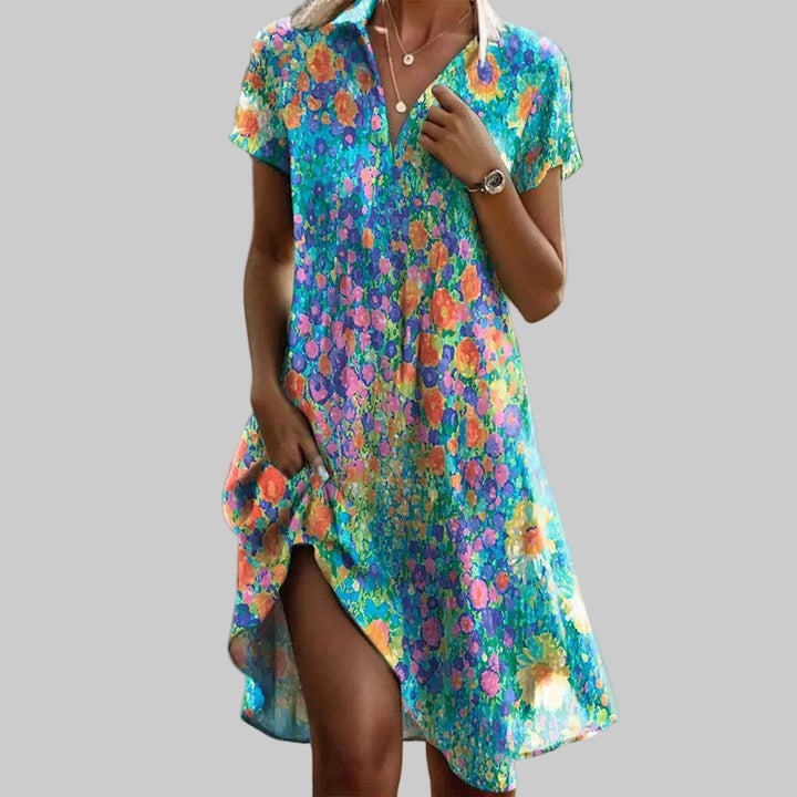 Basia | Vestido bohemio con estampado floral