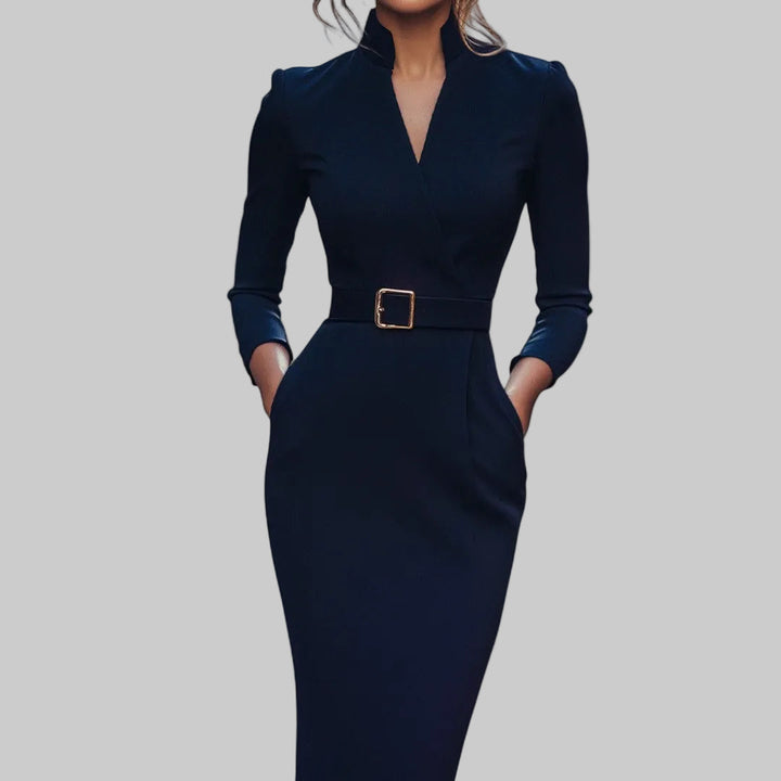 Mandarín | Elegante vestido negro
