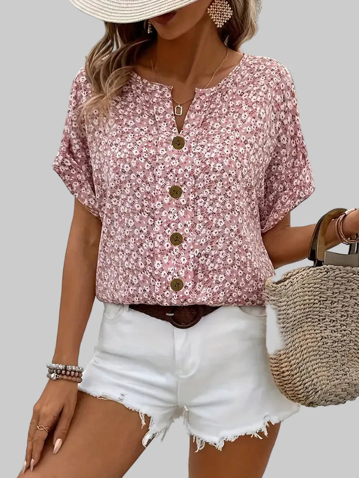 Izabella | Blusa elegante con estampado floral