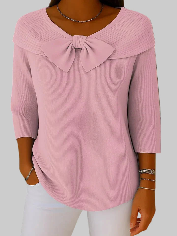 Lirya | Elegante blusa de punto con lazo