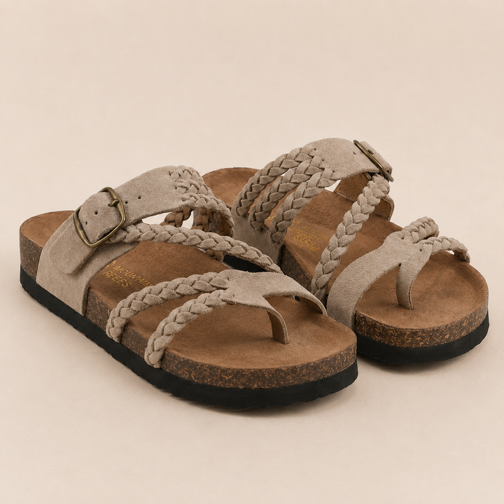 Margarida | Sandalias bio con tiras trenzadas