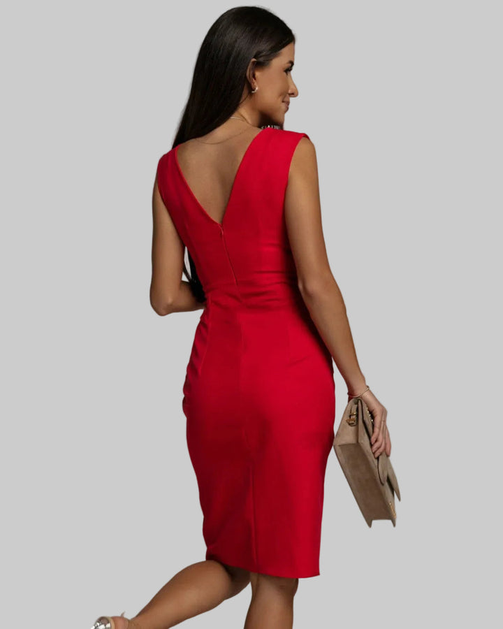 Brenda | Vestido ajustado con cuello en V