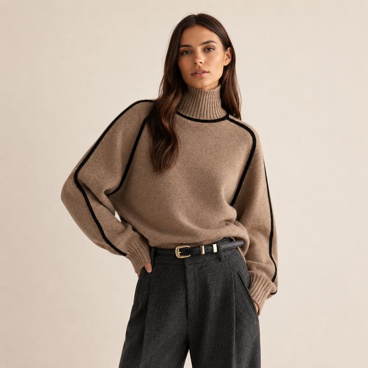 Dana | Jersey de cuello alto elegante