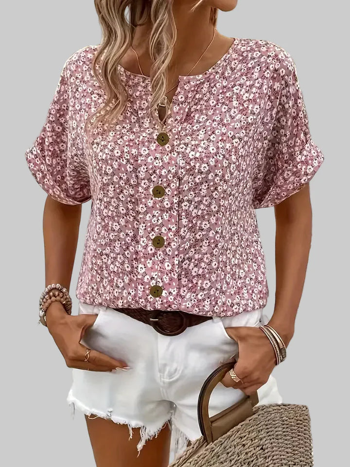 Izabella | Blusa elegante con estampado floral