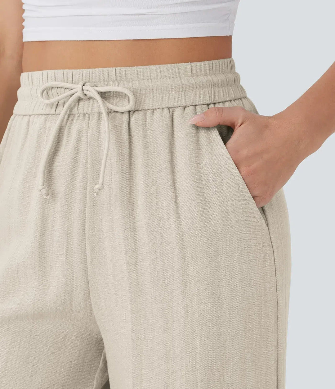 Zafeiria | Elegantes Pantalones de Lino