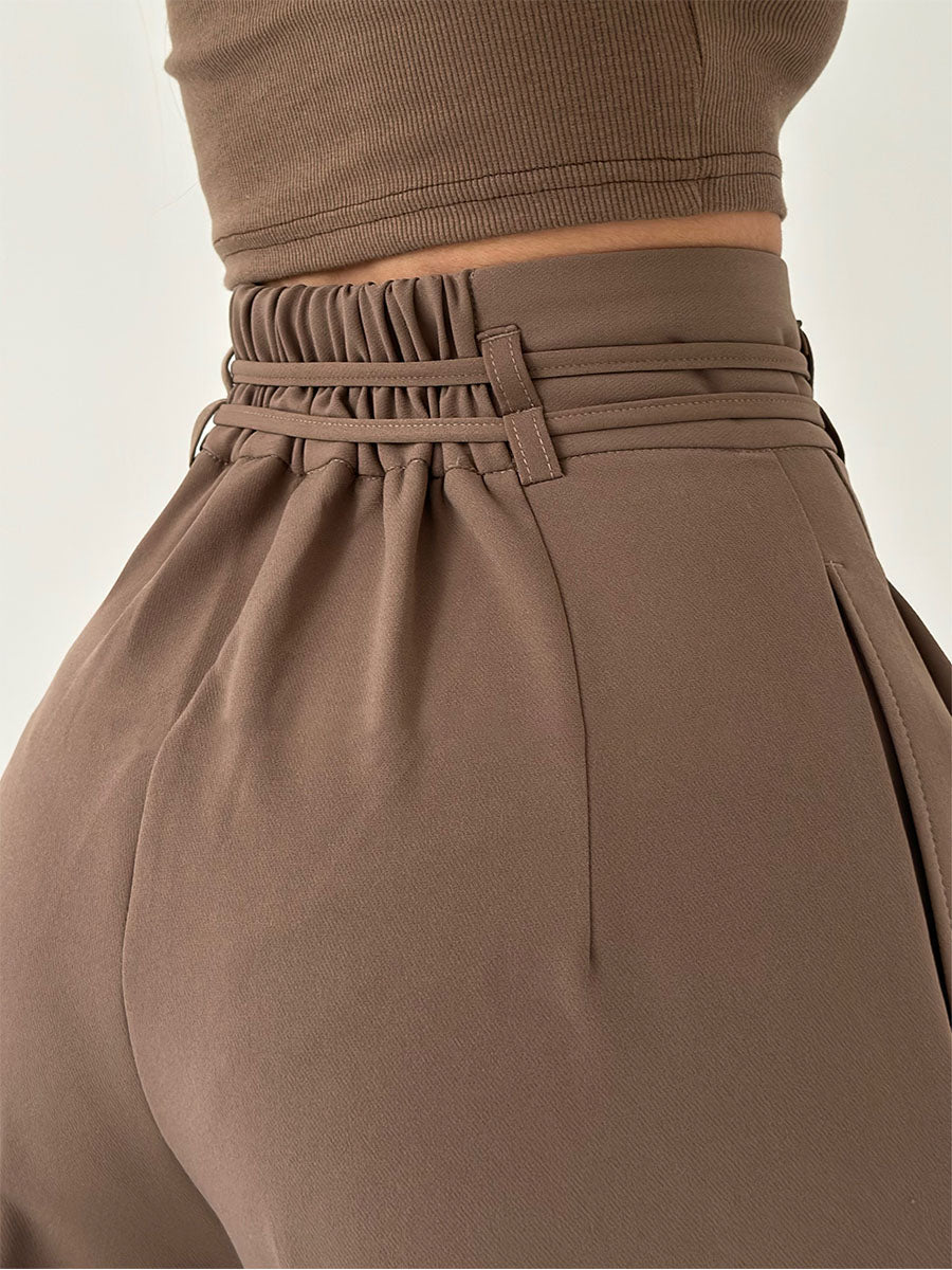 Stefania | Pantalón de tiro alto y pierna ancha
