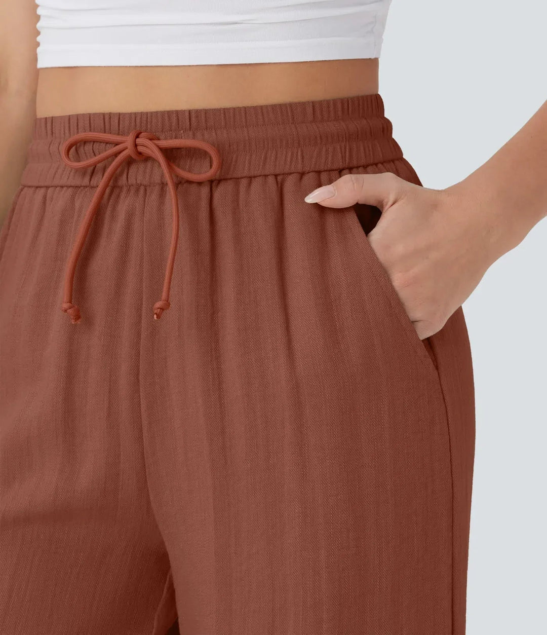 Zafeiria | Elegantes Pantalones de Lino