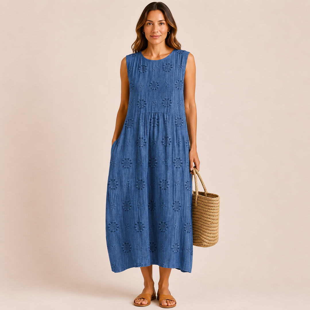 Elara | Vestido Midi Sin Mangas