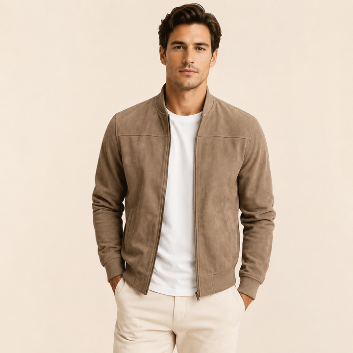 Daniel | Chaqueta de cuero afelpado