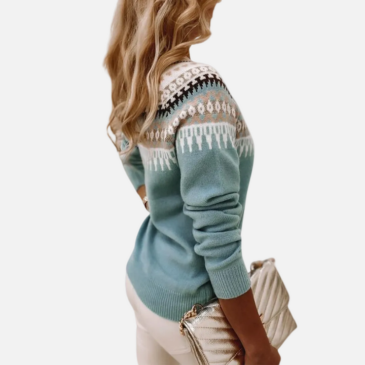 Celeste | Suéter de Punto Estampado para Mujer