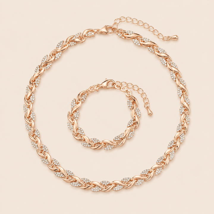 Claudine | Conjunto de joyas de cristal