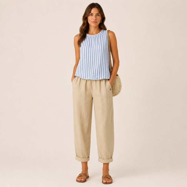 Chica | Pantalones elegantes con bolsillos laterales