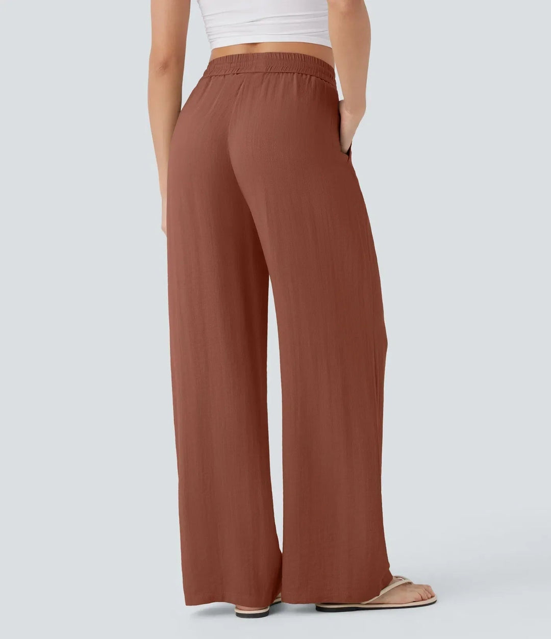 Zafeiria | Elegantes Pantalones de Lino