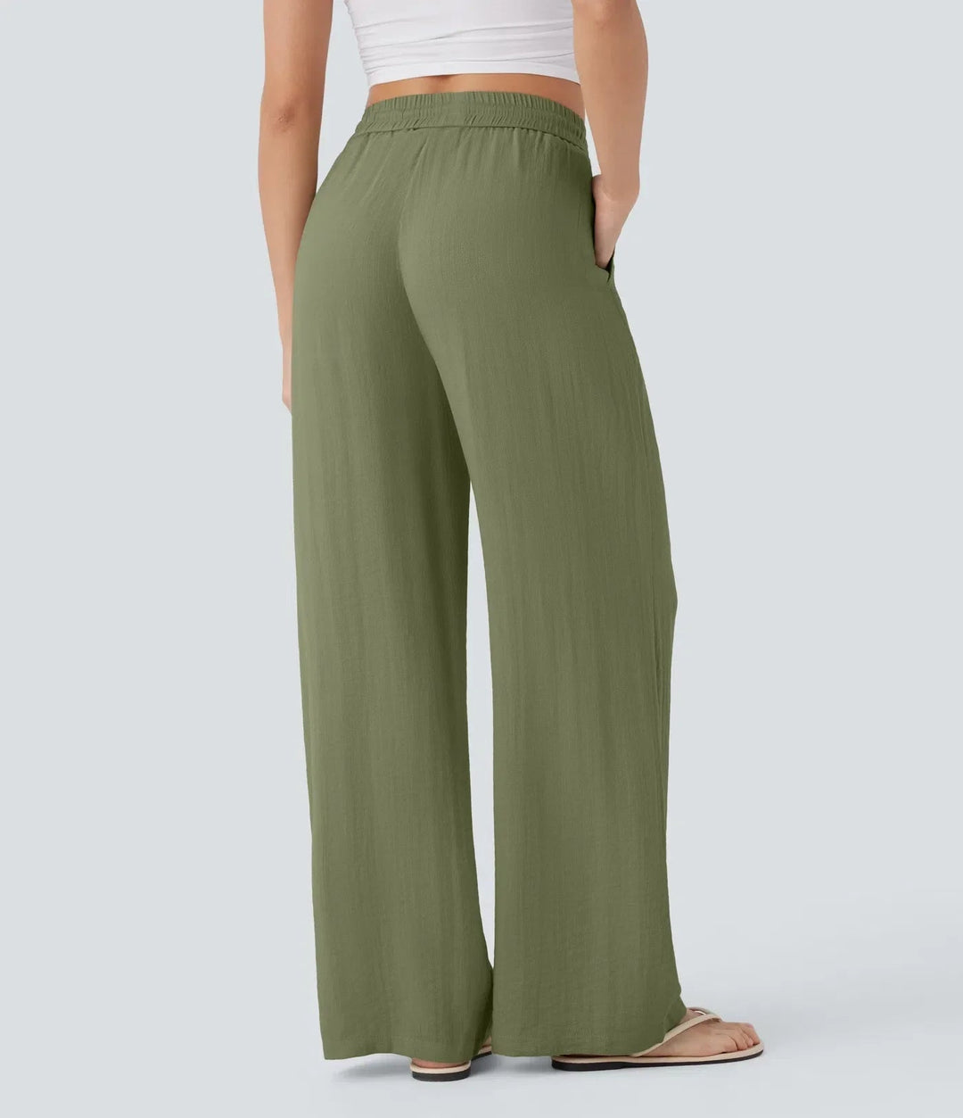 Zafeiria | Elegantes Pantalones de Lino