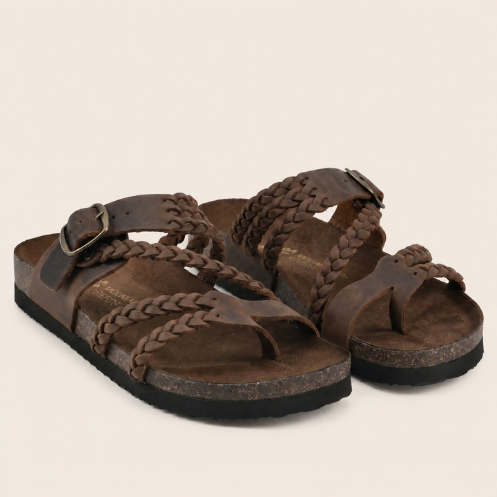 Margarida | Sandalias bio con tiras trenzadas