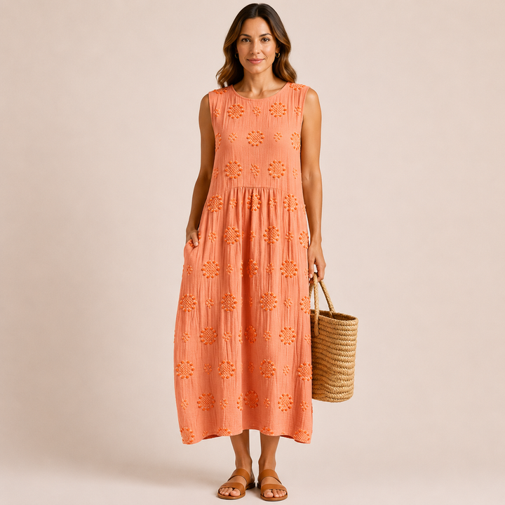 Elara | Vestido Midi Sin Mangas