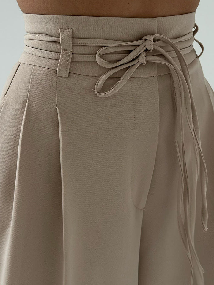 Stefania | Pantalón de tiro alto y pierna ancha