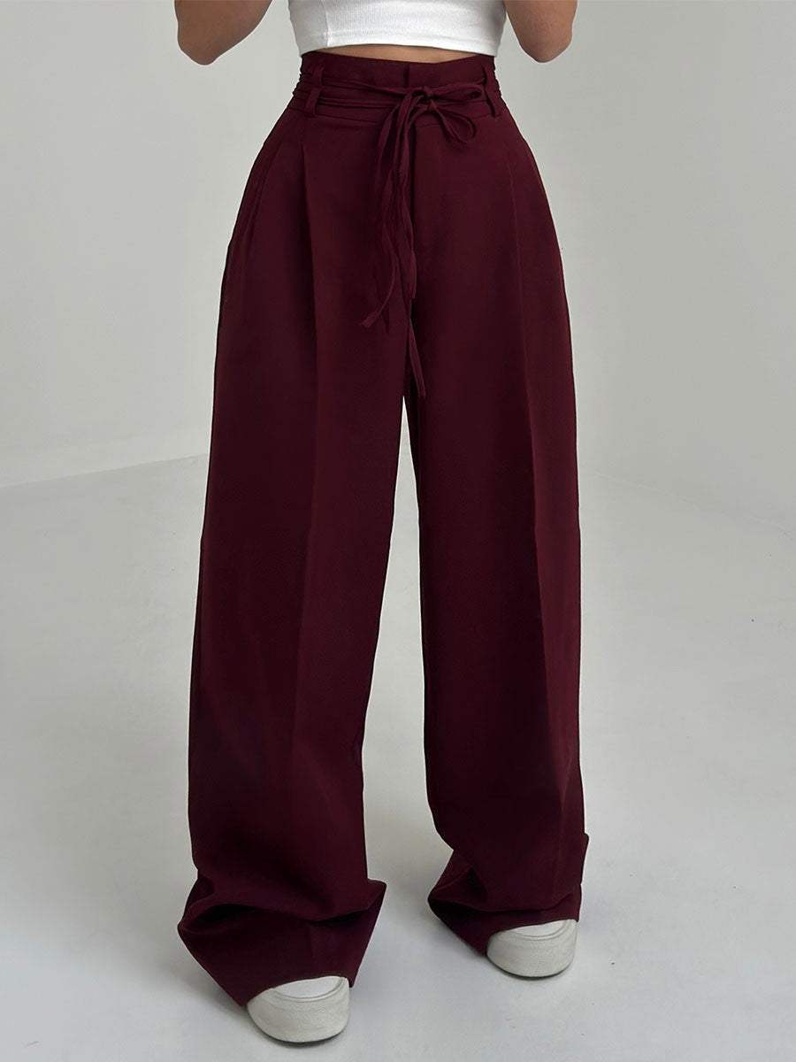 Stefania | Pantalón de tiro alto y pierna ancha