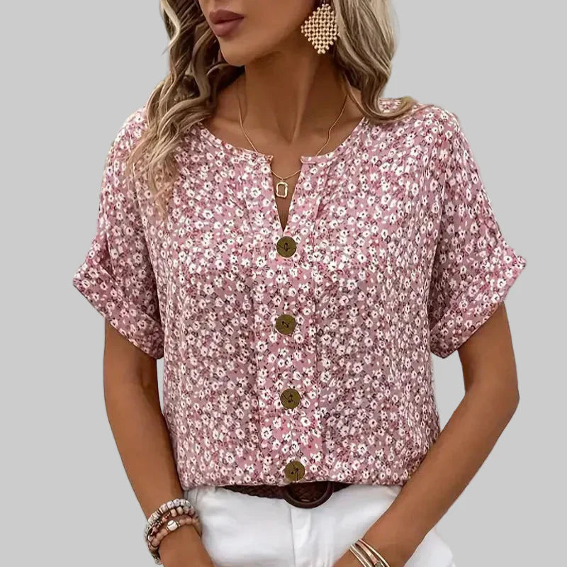 Izabella | Blusa elegante con estampado floral
