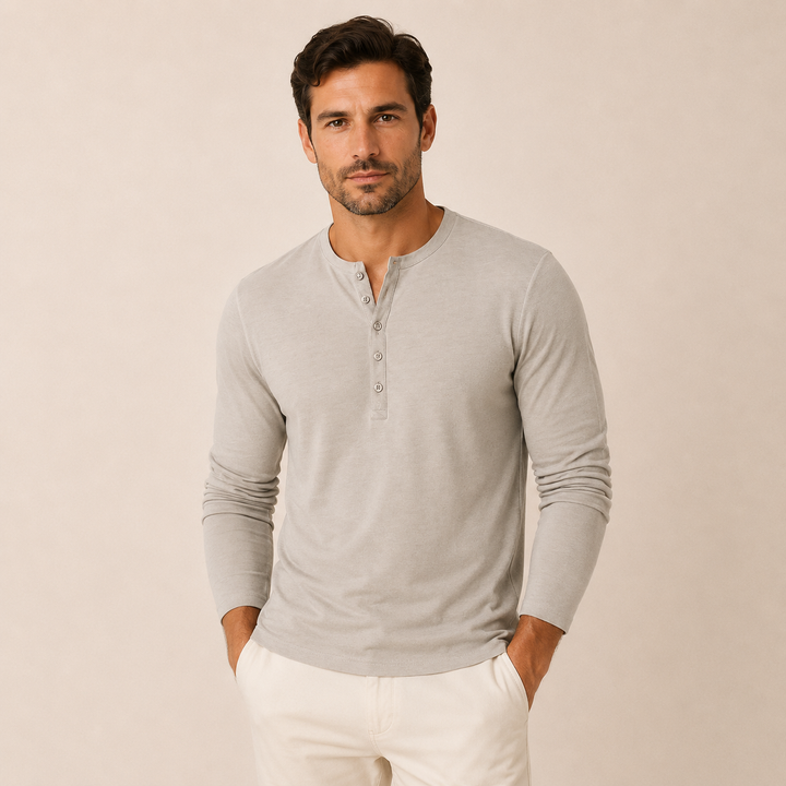 Camiseta Henley para Hombre | Estilo Holgado
