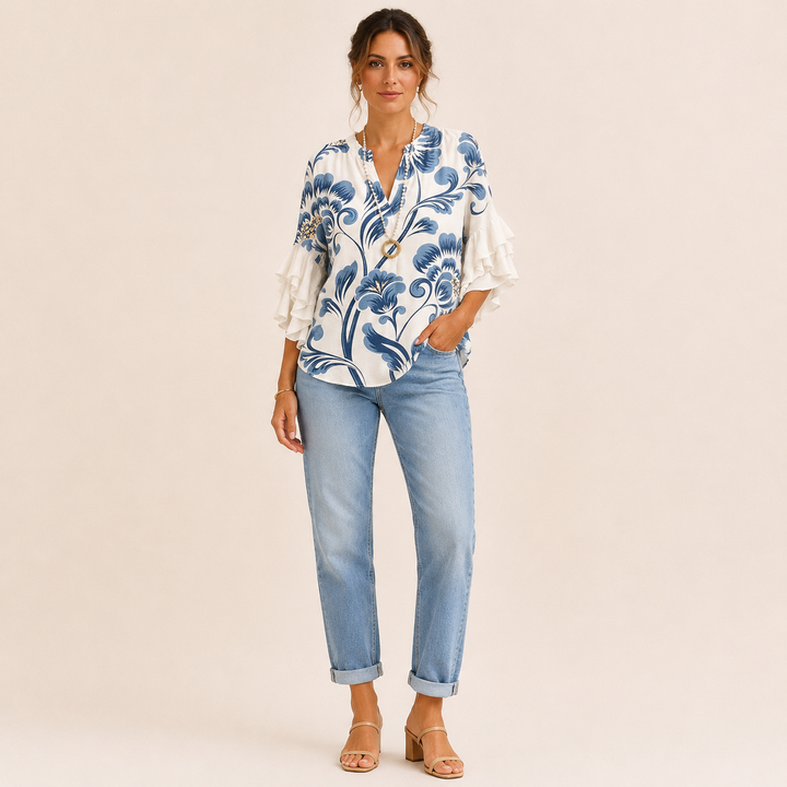 Marlene | Blusa Floral Elegante