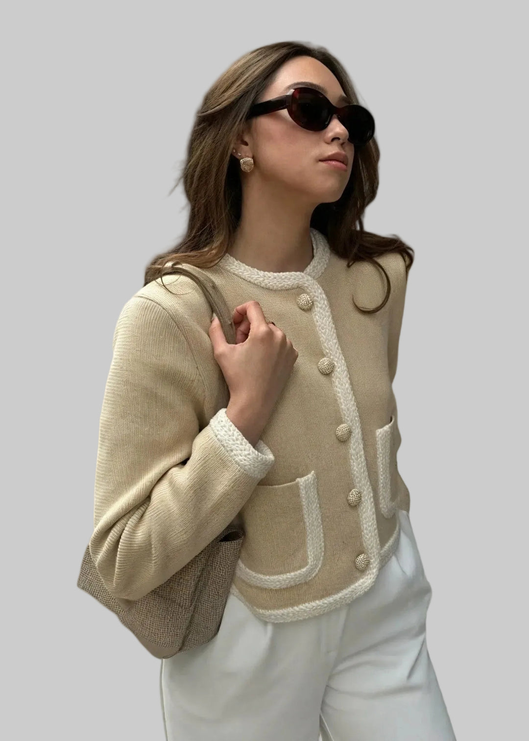 Sezane | Cárdigan Clásico con Bolsillos