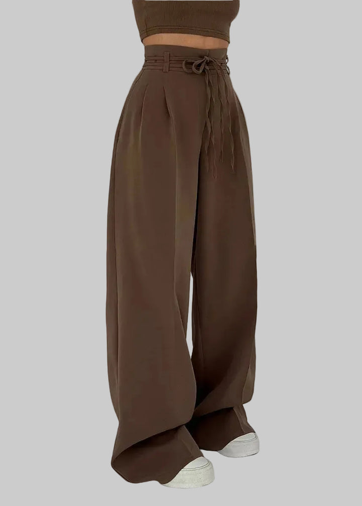 Stefania | Pantalón de tiro alto y pierna ancha