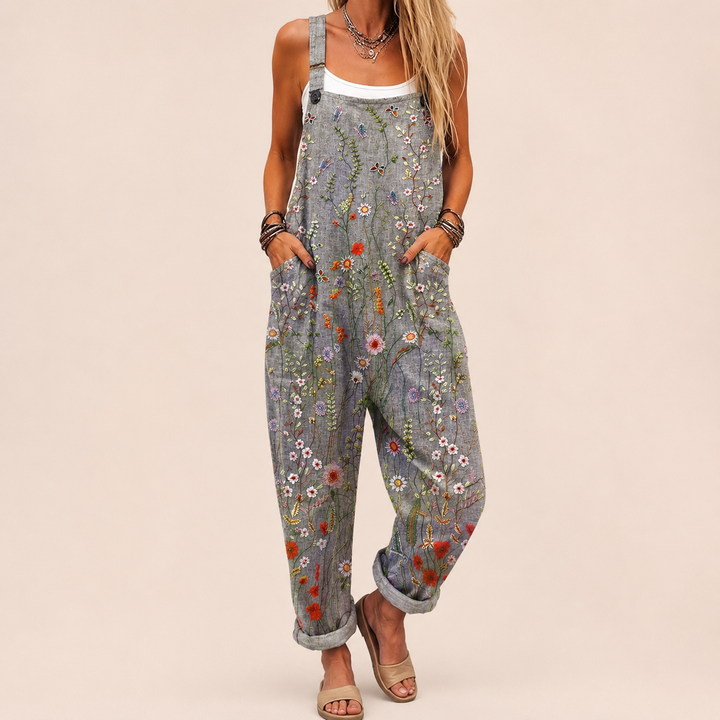 LS | Cómodo peto estampado de jardín