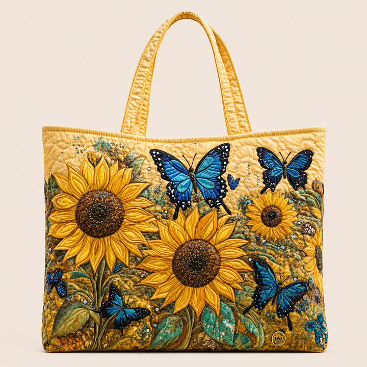 Girasoles y Mariposa | Bolso Artesanal