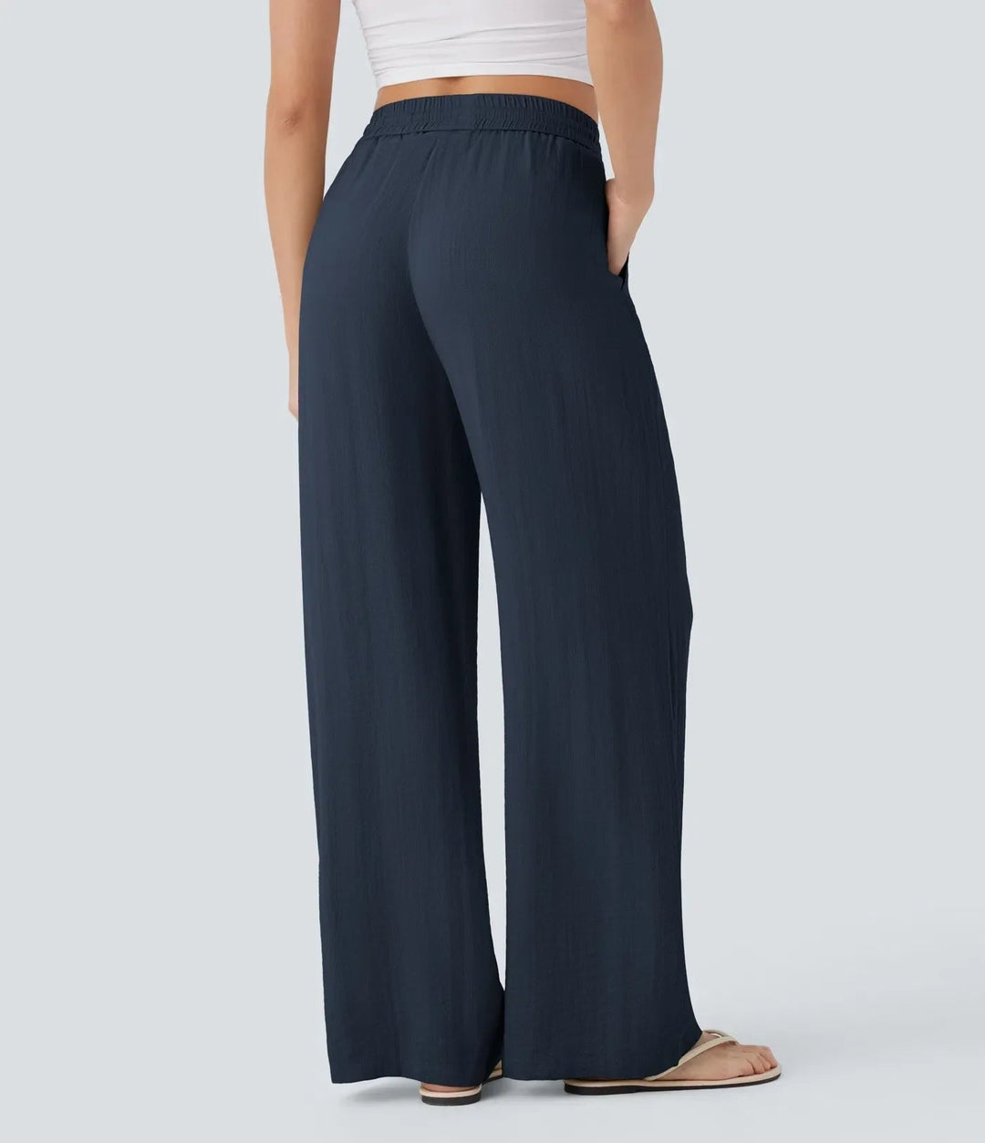 Zafeiria | Elegantes Pantalones de Lino