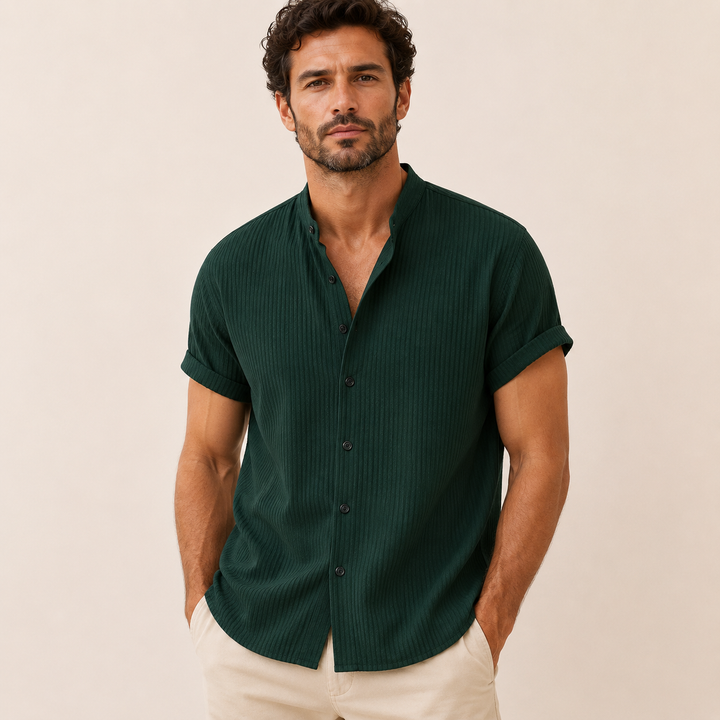 Camisa de hombre | Estilo veraniego acanalado