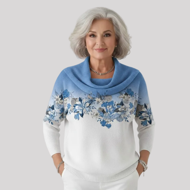 Alora | Suéter con estampado floral y suave escote