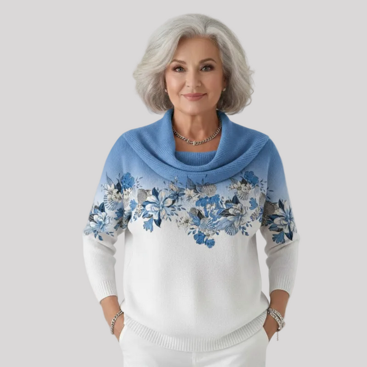 Alora | Suéter con estampado floral y suave escote