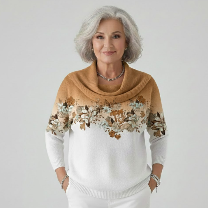 Alora | Suéter con estampado floral y suave escote