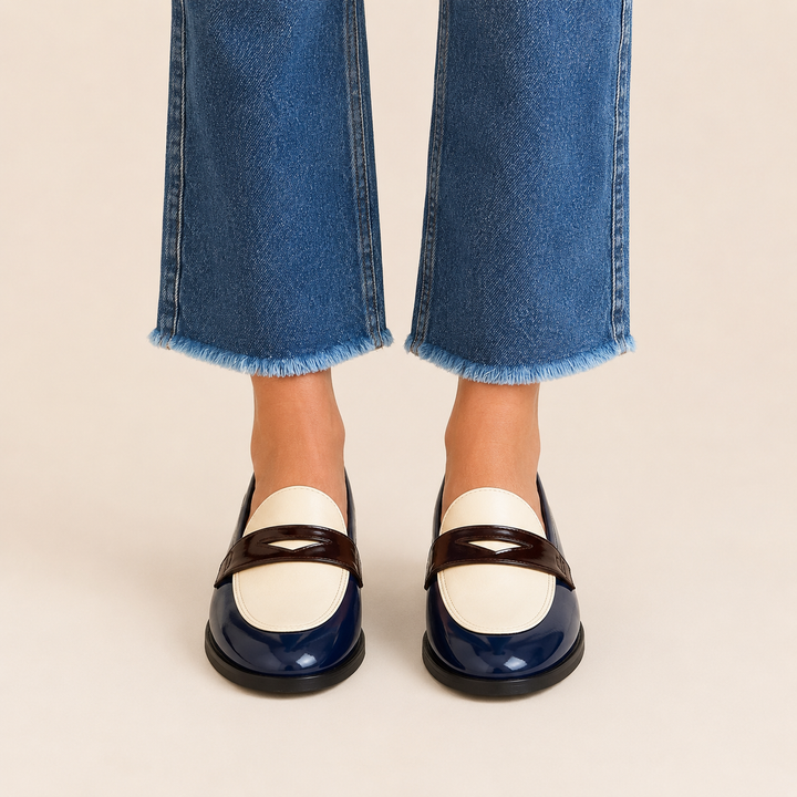 Claudia | Mocasines en contraste